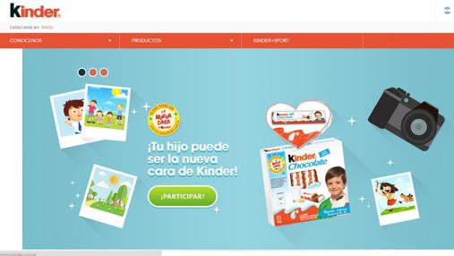 Anuncio de Kinder en el que se le ofrece a los niños ser la cara de Kinder