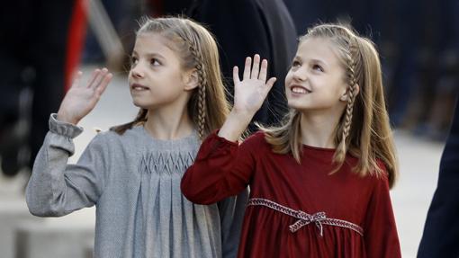 La Princesa Leonor y la Infanta Sofía en el acto de Apertura de la XII Legislatura