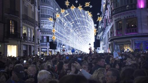 Iluminación navideña de la calle Marqués de Larios (Málaga)