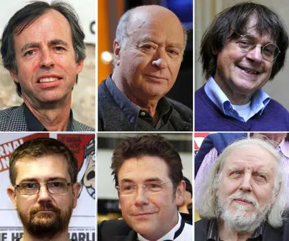 Los seis trabajadores de la revista «Charlie Hebdó» que fallecieron el pasado 7 de enero de 2015