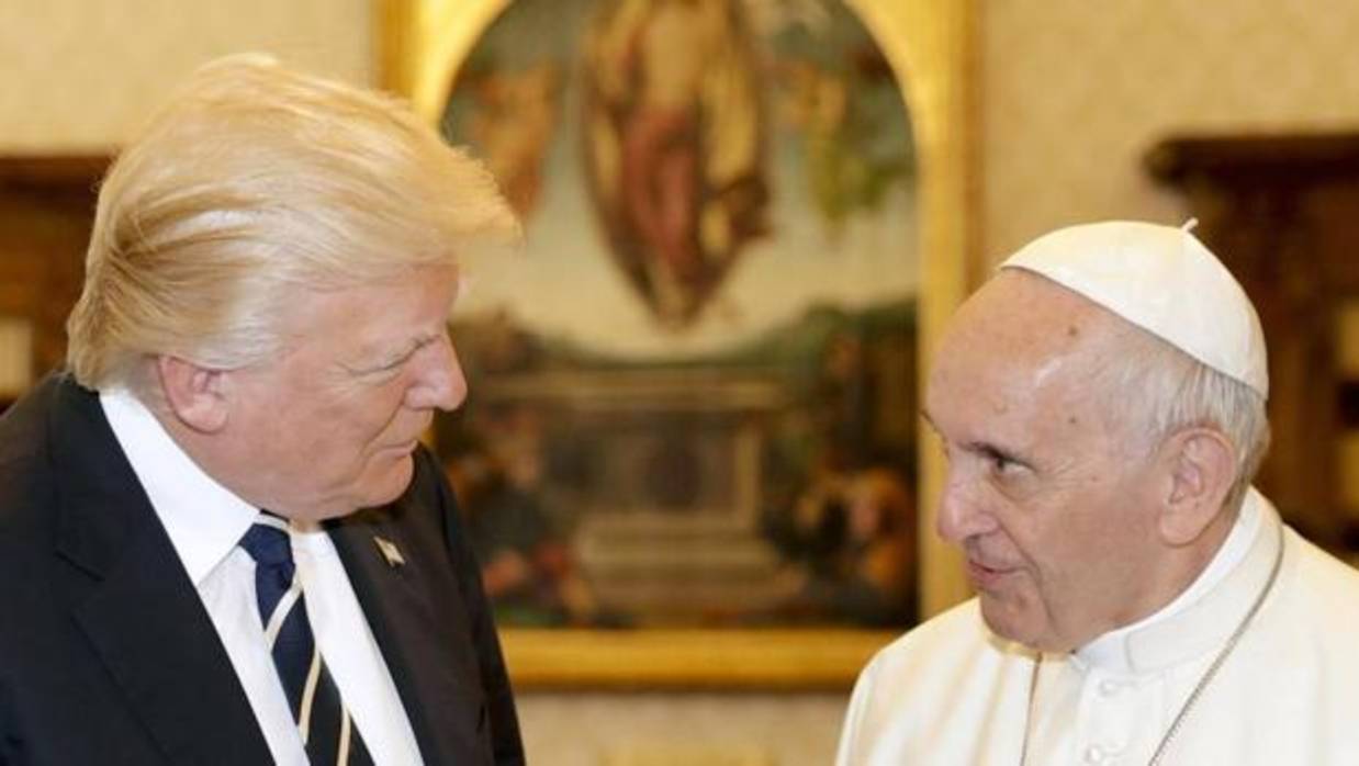 Donald Trump, durante su audiencia privada con el Papa