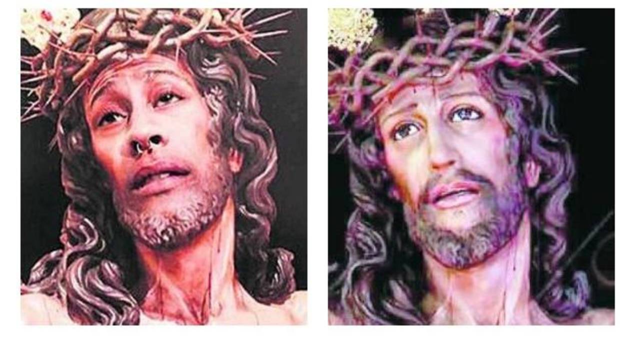 ¿El nuevo Ecce Homo? Un joven irá a juicio por hacer un montaje de su cara sobre la de un Cristo