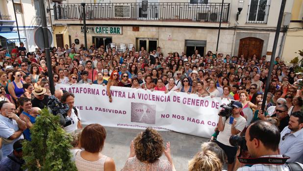 Manifestación de apoyo a Juana Rivas en Maracena (Granada)