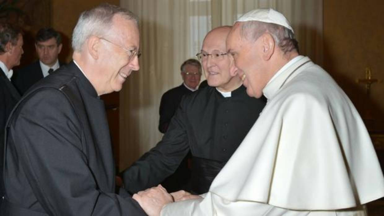 El padre René Stockman con el Papa Francisco
