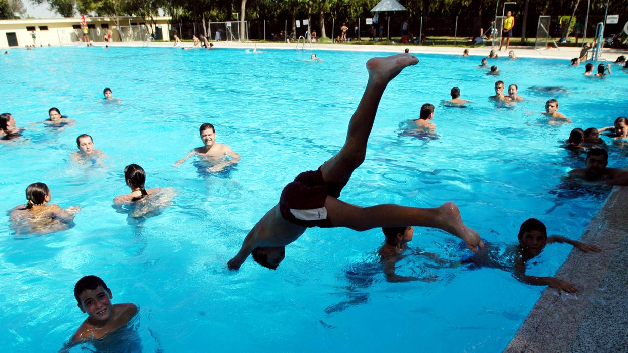Un grupo de niños se divierte en una piscina