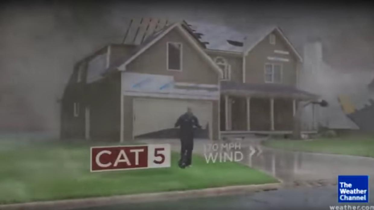 Fotograma del vídeo de «The Weather Channel» que explica el poder de los huracanes