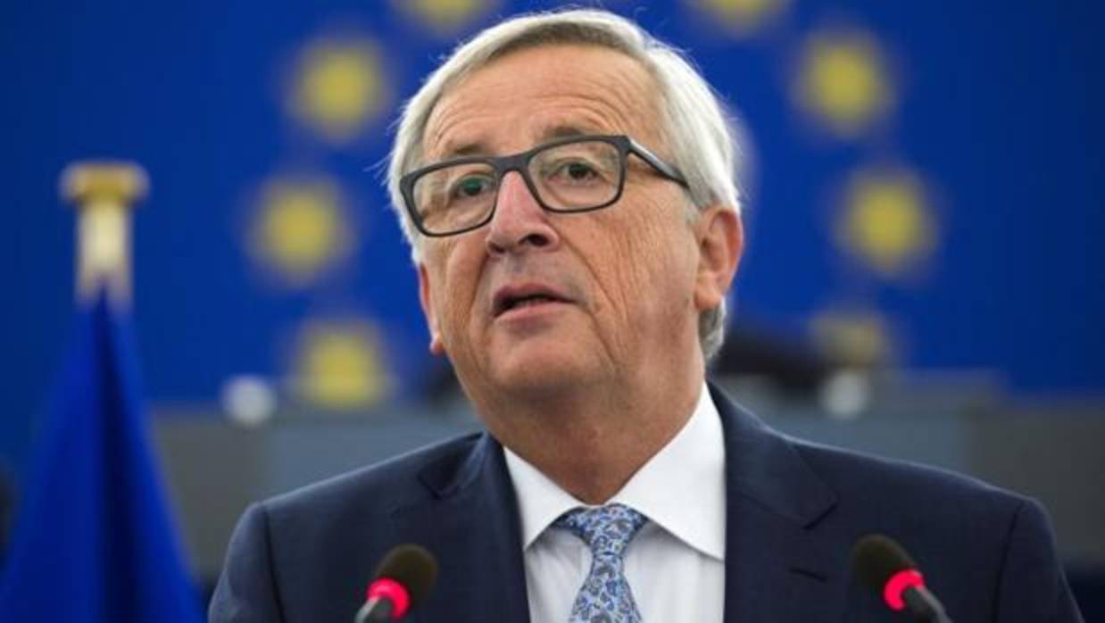 Juncker durante su discurso sobre el estado de la Unión