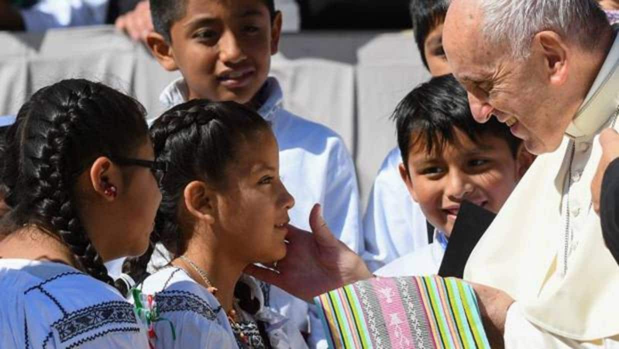 El Papa recibió a un grupo de niños mexicanos durante la audiencia nacional