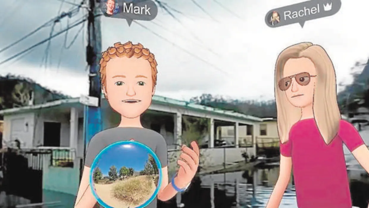 Zuckerberg y Rachel Franklin en su paseo virtual por la isla