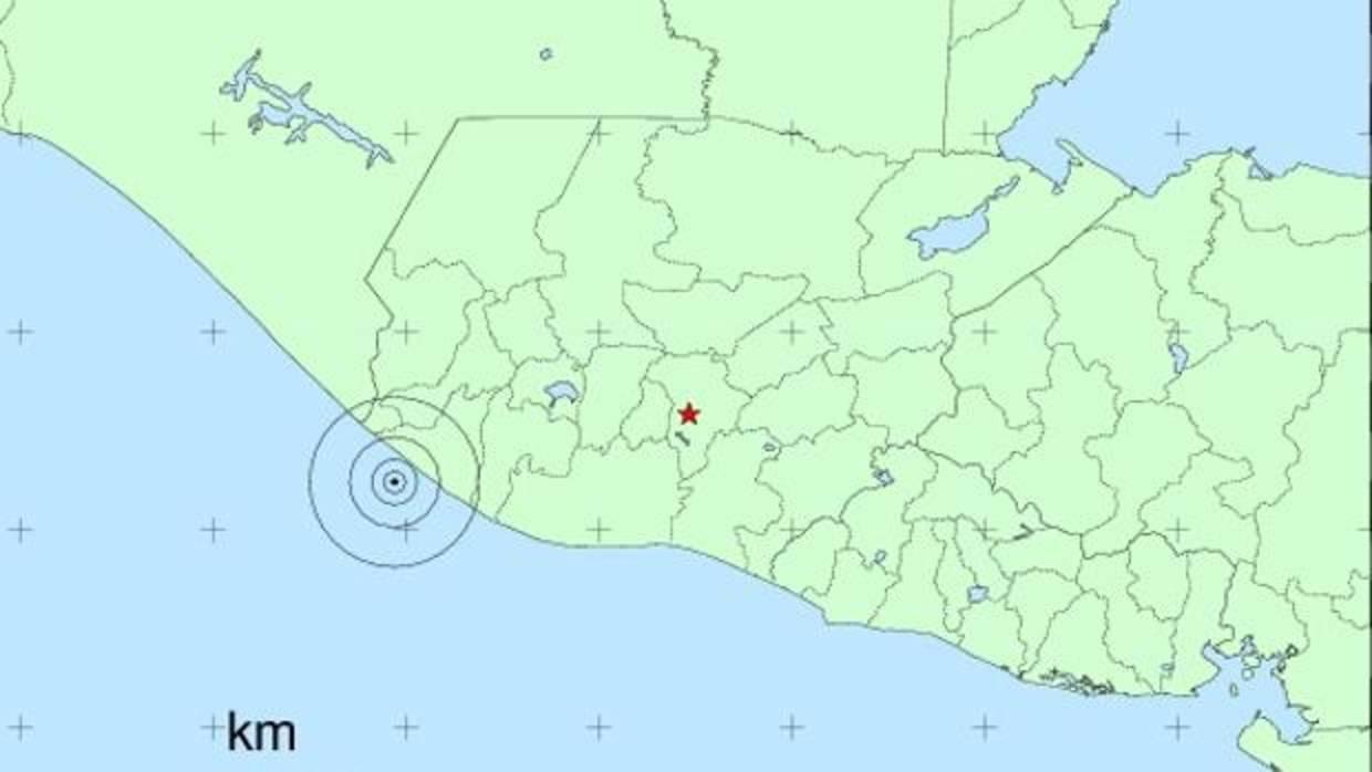 El terremoto tuvo su epicentro a 68 kilómetros al suroeste de Retalhuleu, en aguas del océano Pacífico