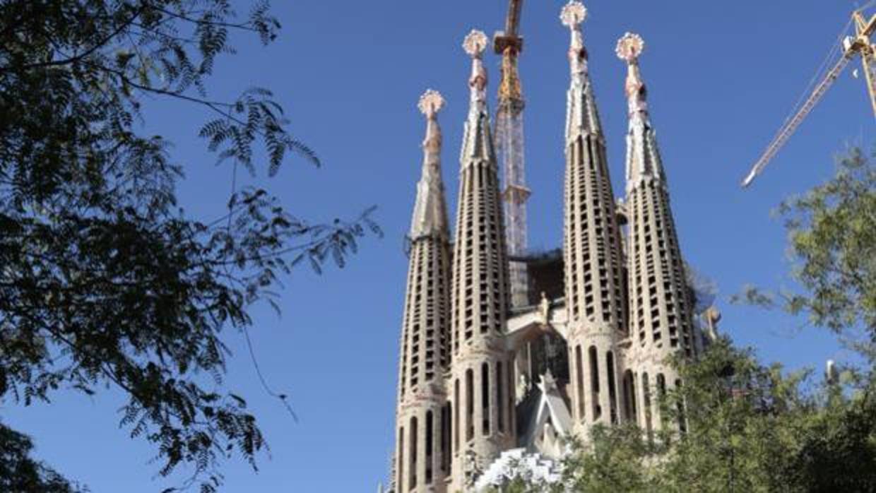 Fotografía de archivo de la Sagrada Familia de Barcelona