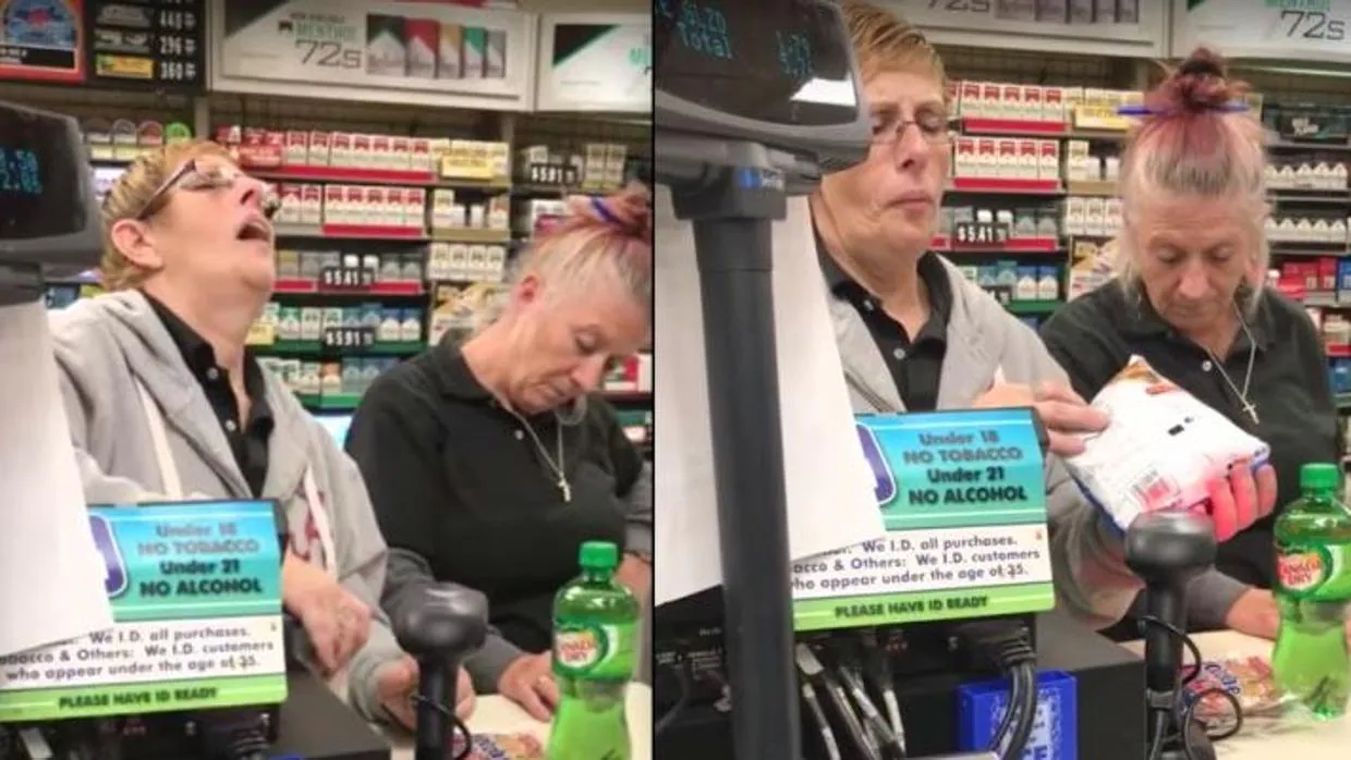 Epidemia de opiáceos en EE.UU.: El vídeo que muestra a dos cajeras atendiendo drogadas en un supermercado