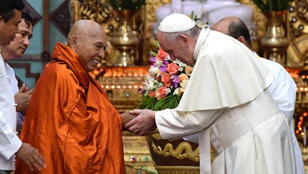 El Papa y el consejo budista de Myanmar muestran su acuerdo para marginar a los fundamentalistas violentos