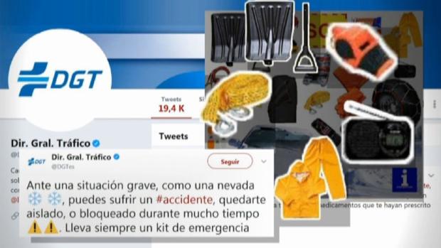 La DGT borró el tuit con el kit de emergencias para nevadas por la mofa creada en torno al silbato y la pala