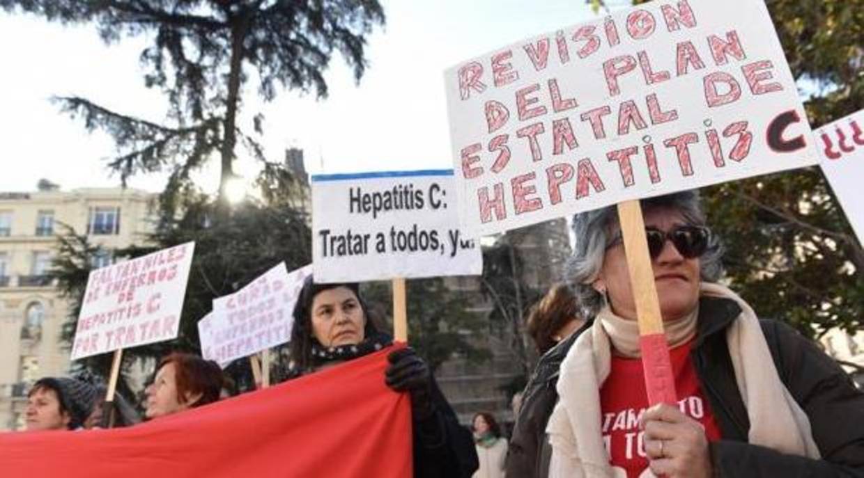 Miembros de la Plataforma de Afectados por la Hepatitis C