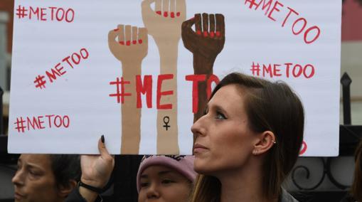 Victims of sexual harassment, sexual assault, sexual abuse and their supporters protest during a #MeToo march in Hollywood, California
