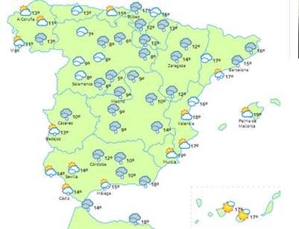 Una nueva borrasca trae más lluvia en el primer fin de semana de abril