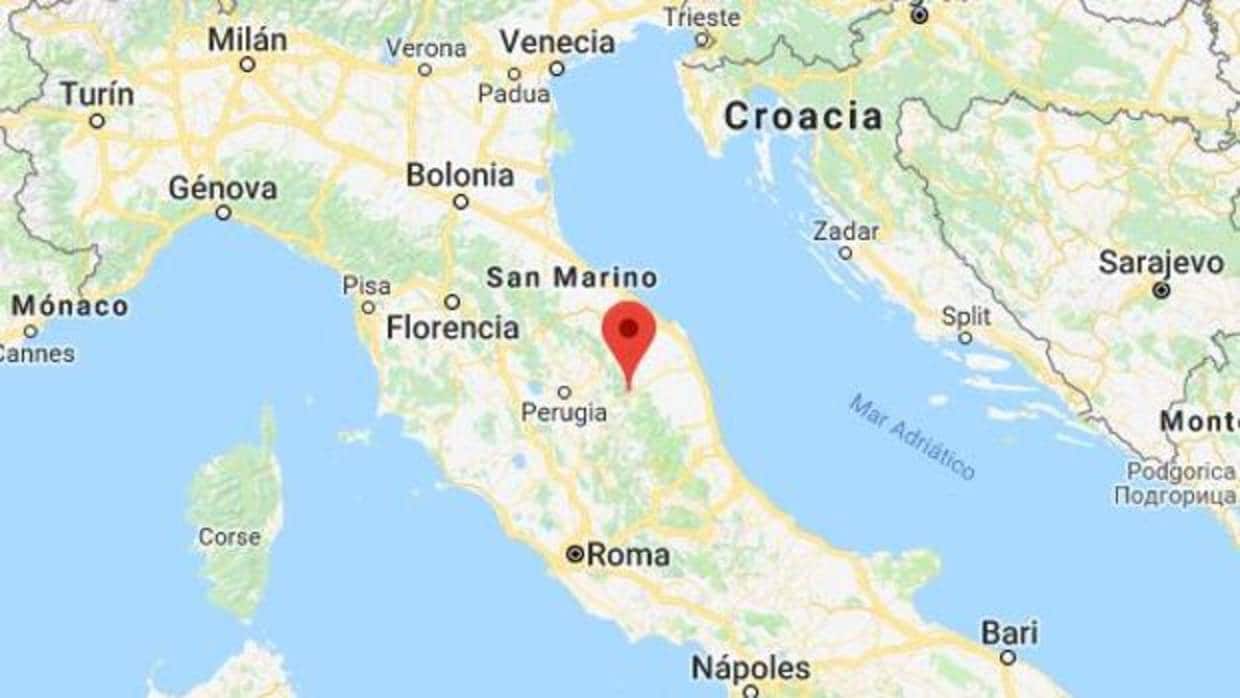 Imagen de la zona donde se ha producido el terremoto en Italia