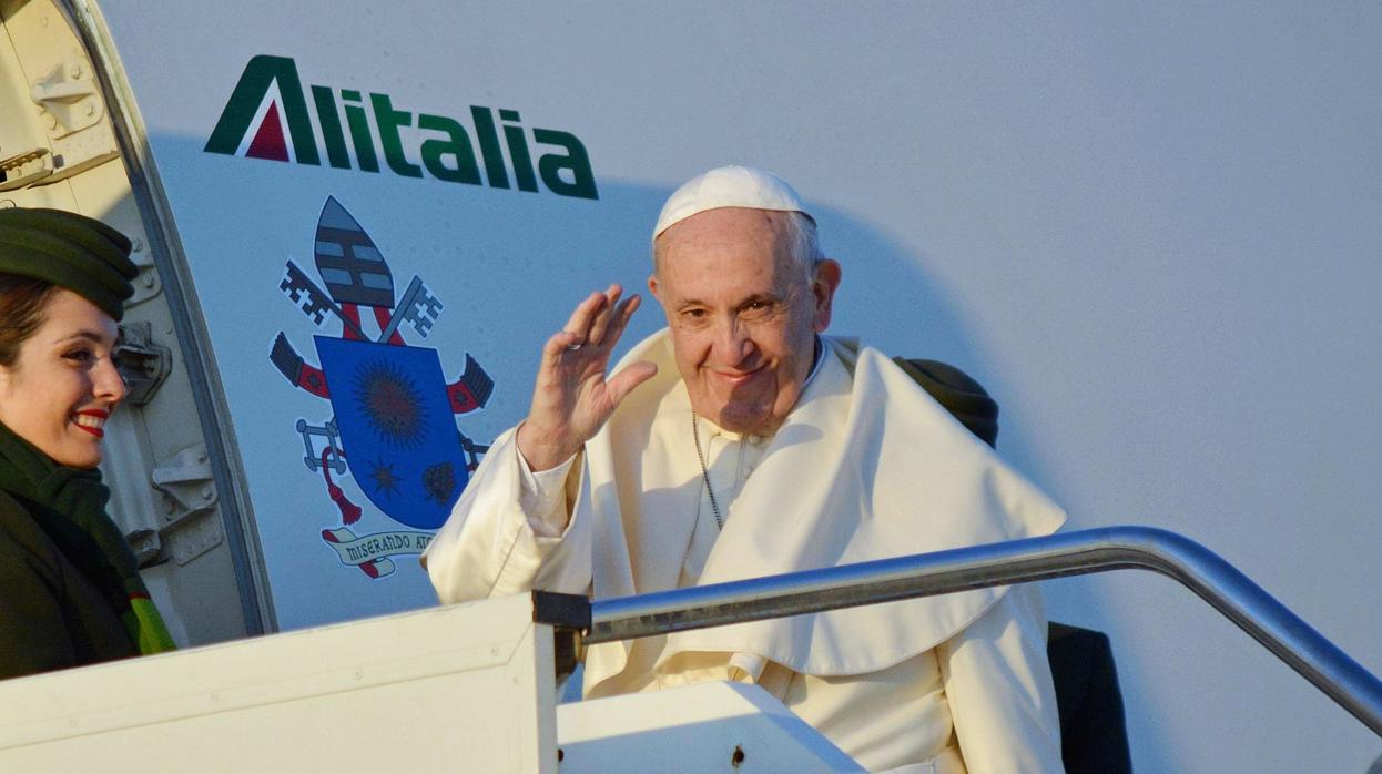 El Papa Francisco, en su último vuelo a Chile