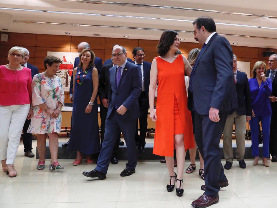 La ministra de Sanidad, Carmen Montón, antes de empezar la Conferencia Sectorial de Sanidad