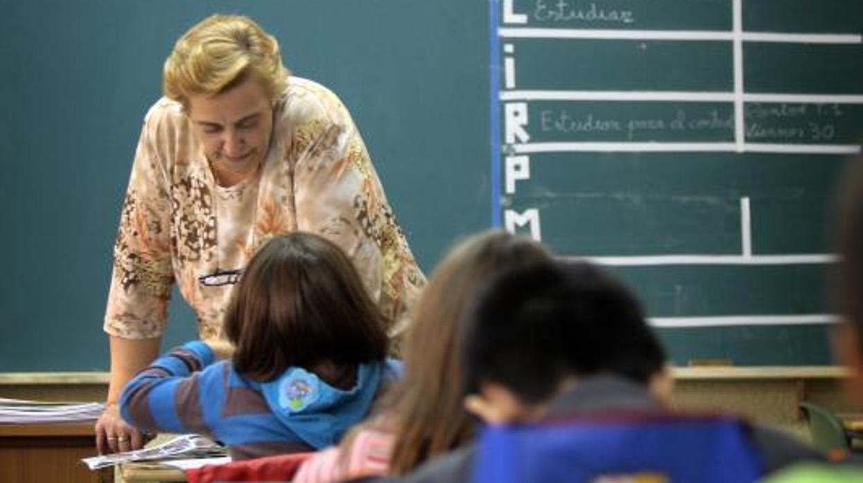 Clase de Religión de Tercero de Primaria en el colegio Rey Pastor de Logroño