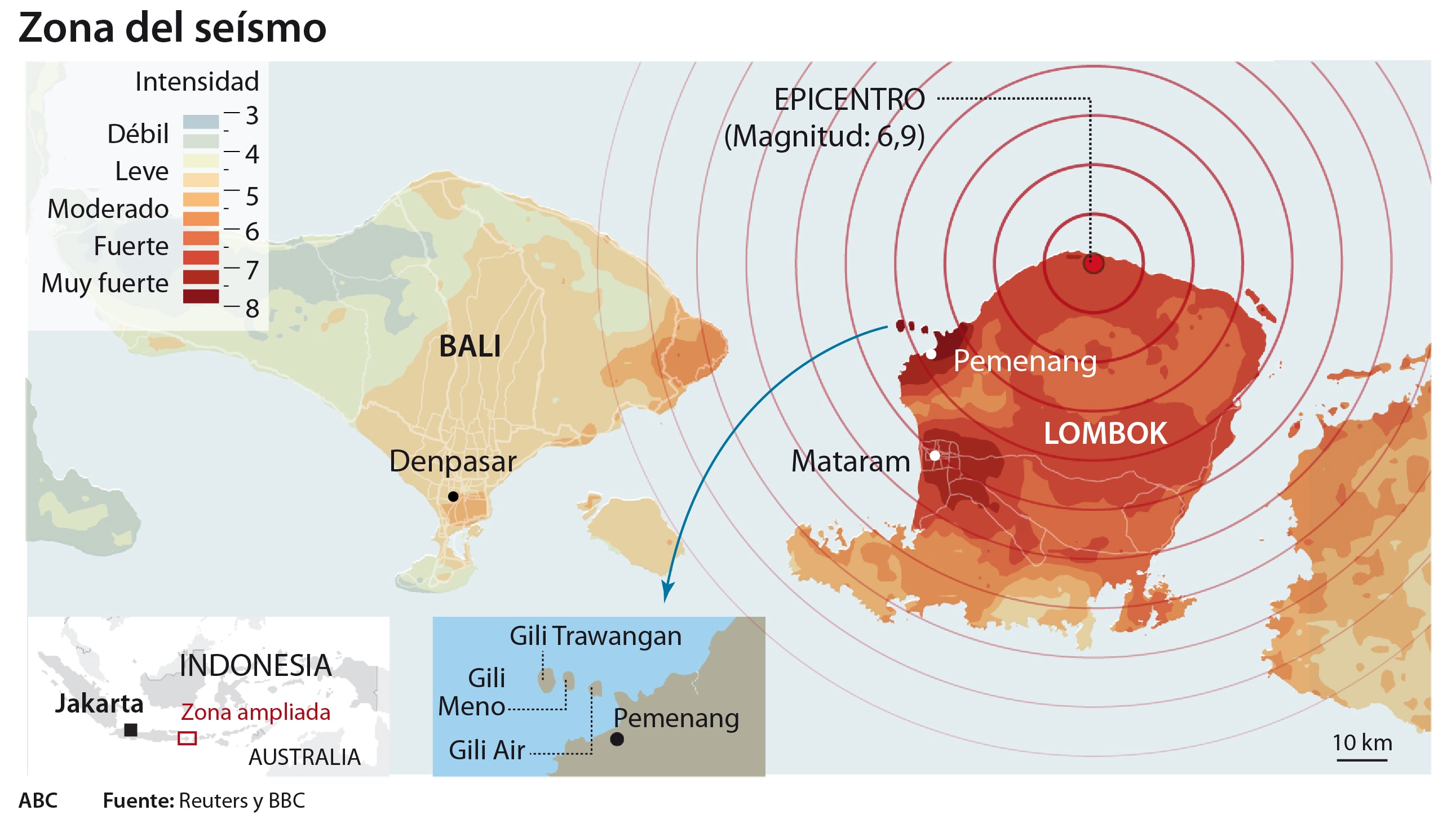 Aumentan a 98 los muertos por el terremoto en la isla indonesia de Lombok