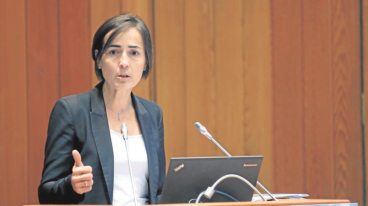 María Seguí, presidiendo una jornada sobre tráfico con motivo del décimo aniversacio del permiso de conducción