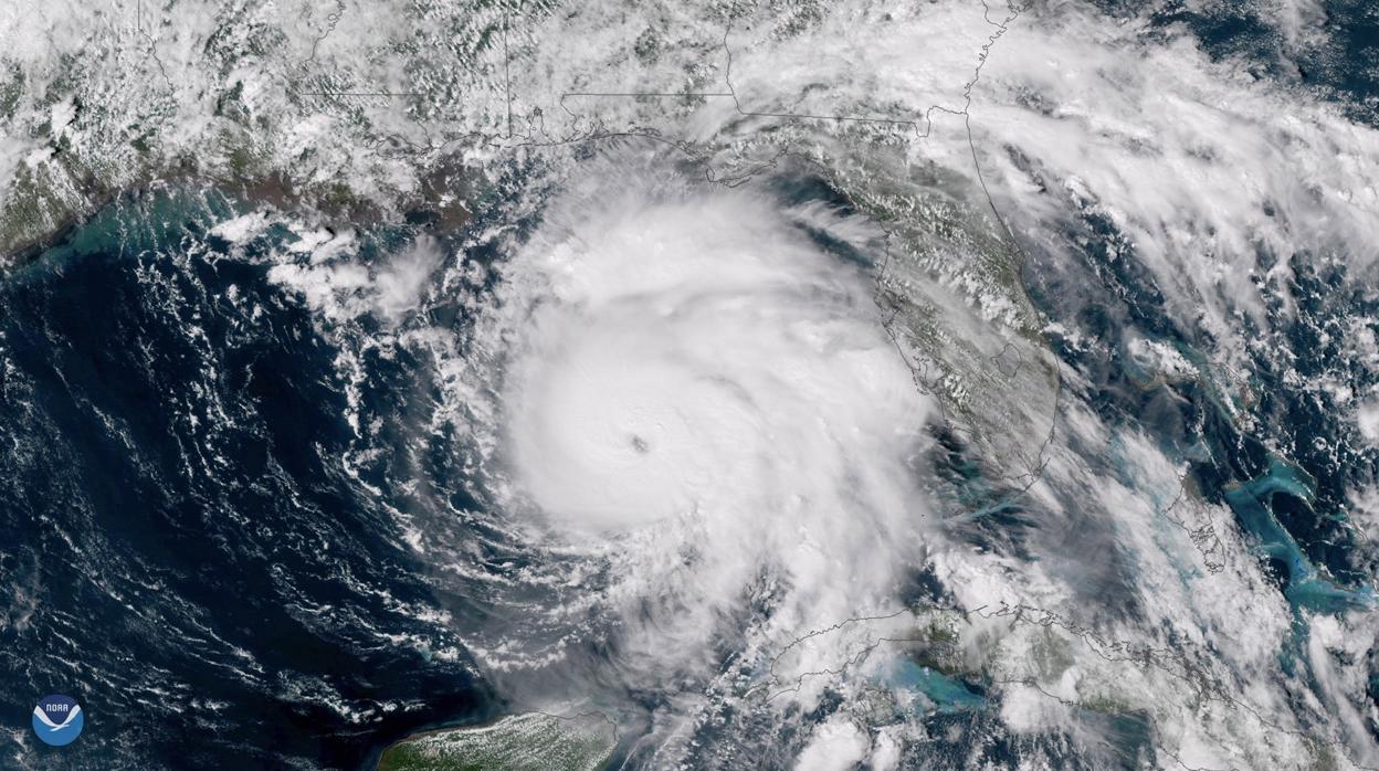 Imagen de satélite Geo-Color del huracán Michael