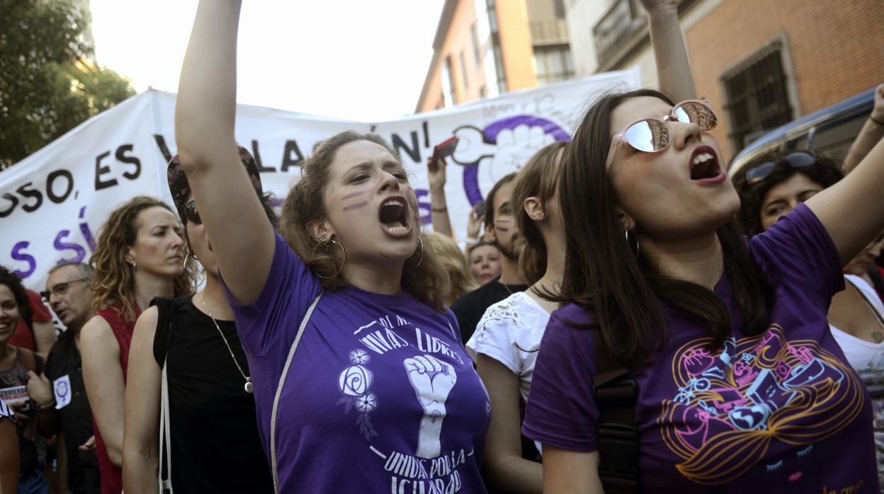 Imagen de archivo de una manifestación en Madrid contra la sentencia del caso de La Manada