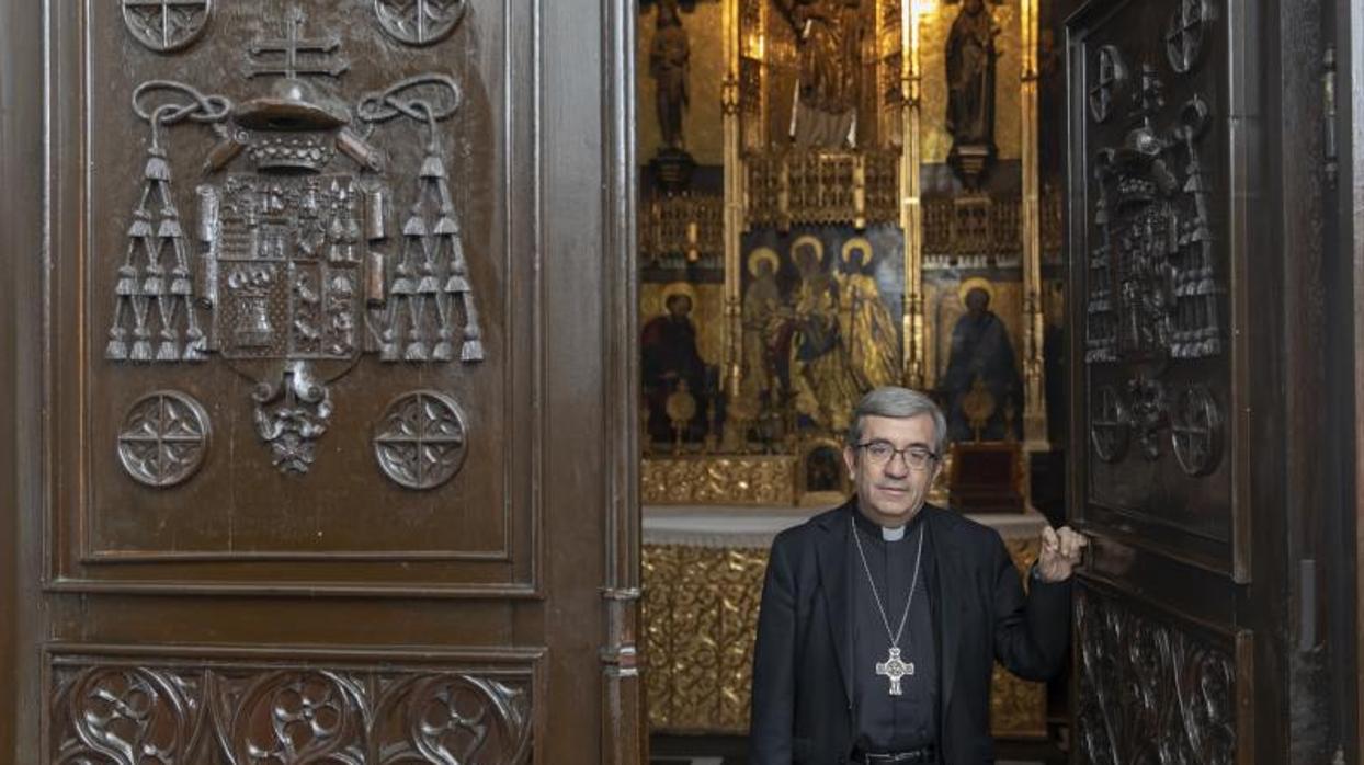 Luis Argüello en la capilla del Palacio Arzobispal de Valladolid