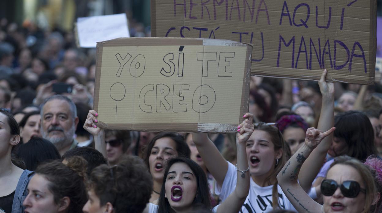 Imagen de archivo de una manifestación contra la sentencia de La Manada