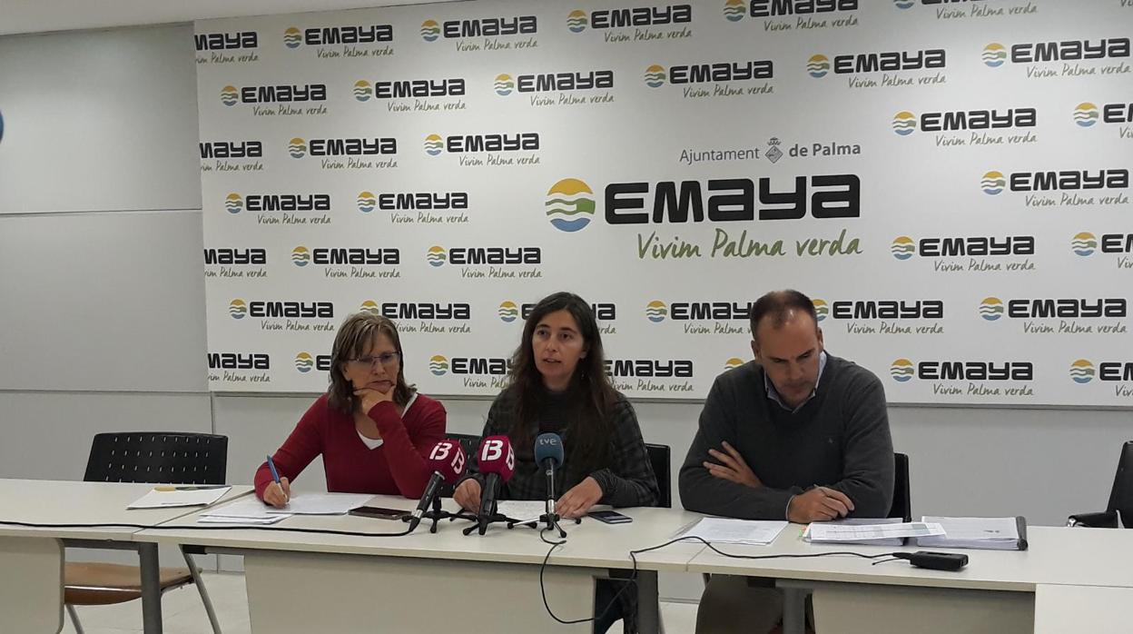 La presidenta de Emaya, Neus Truyol, en una reciente comparecencia ante los medios.