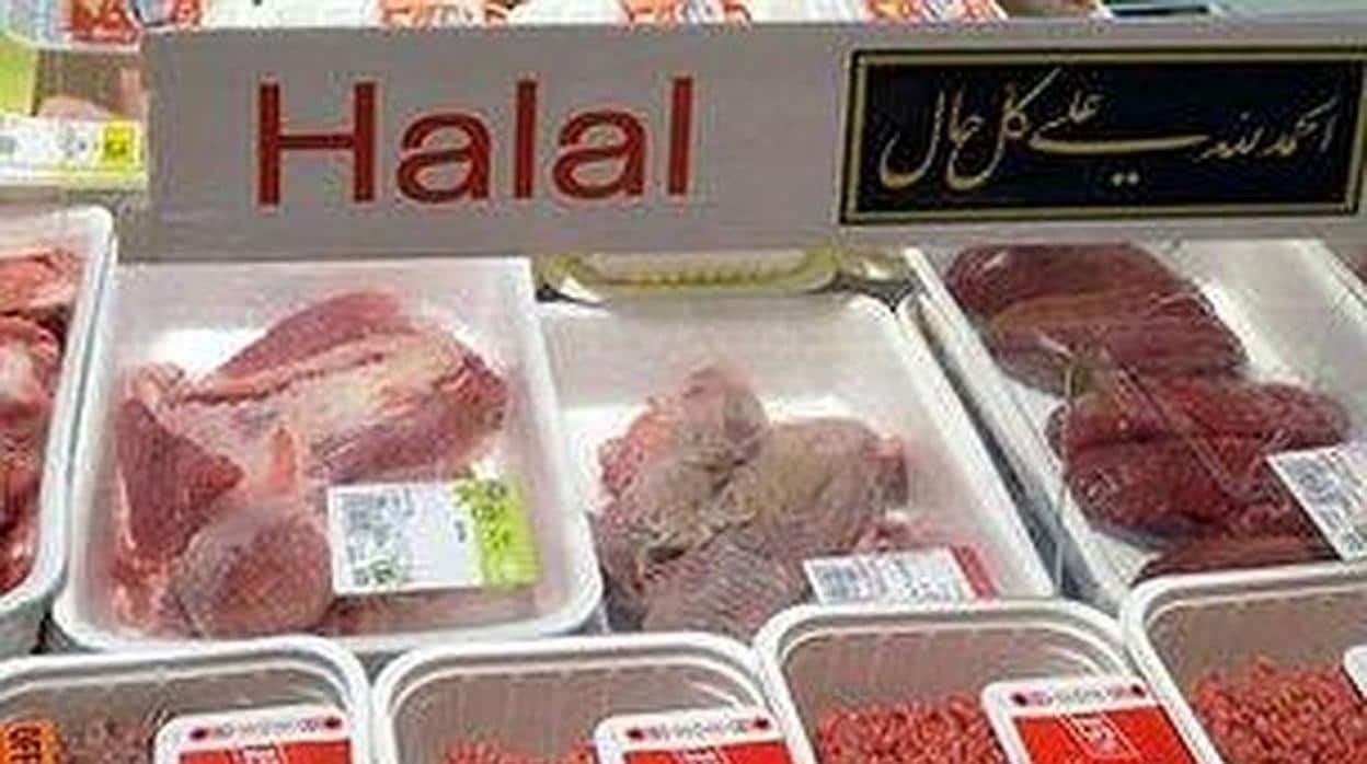 Carne de halal en un supermercado