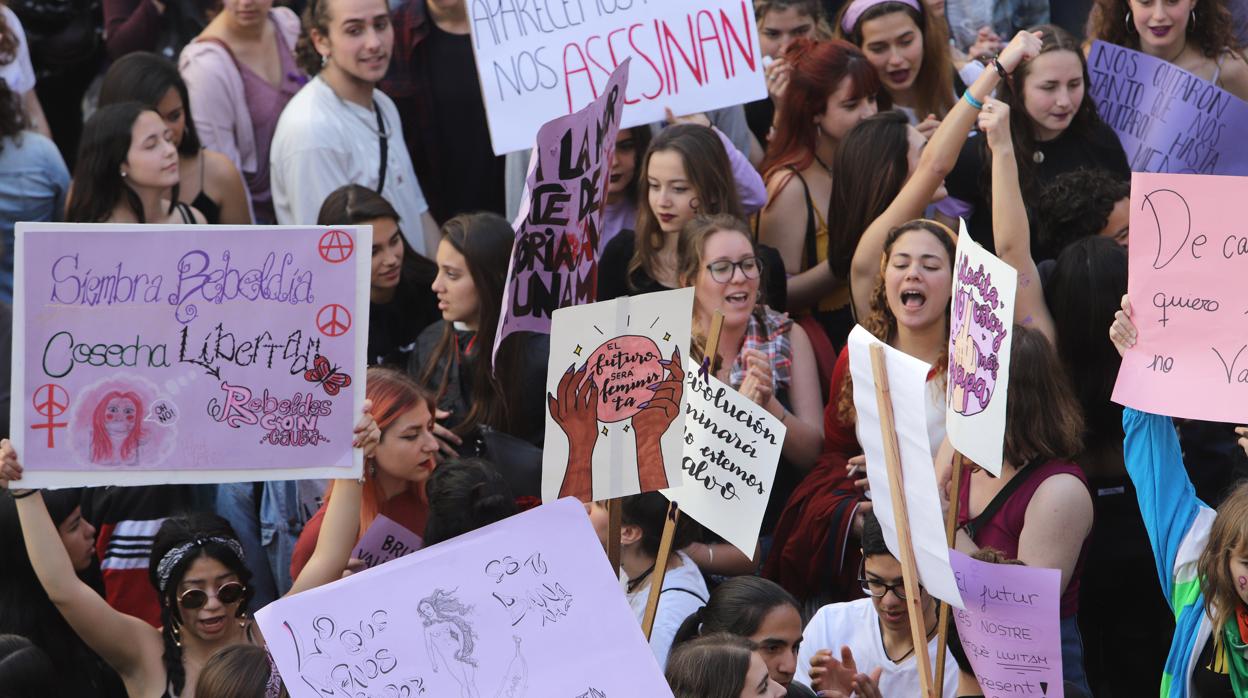 Manifestación feminista en Palma de Mallorca