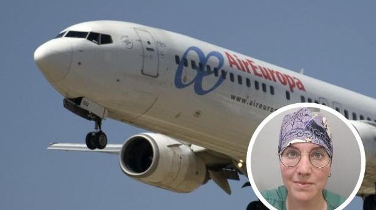 Estefanía, la médico de Granada que ha salvado la vida a una pasajera de un vuelo a París