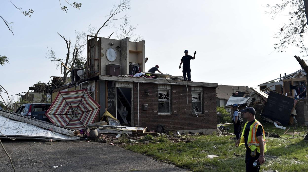 Los destrozos causados por los tornados