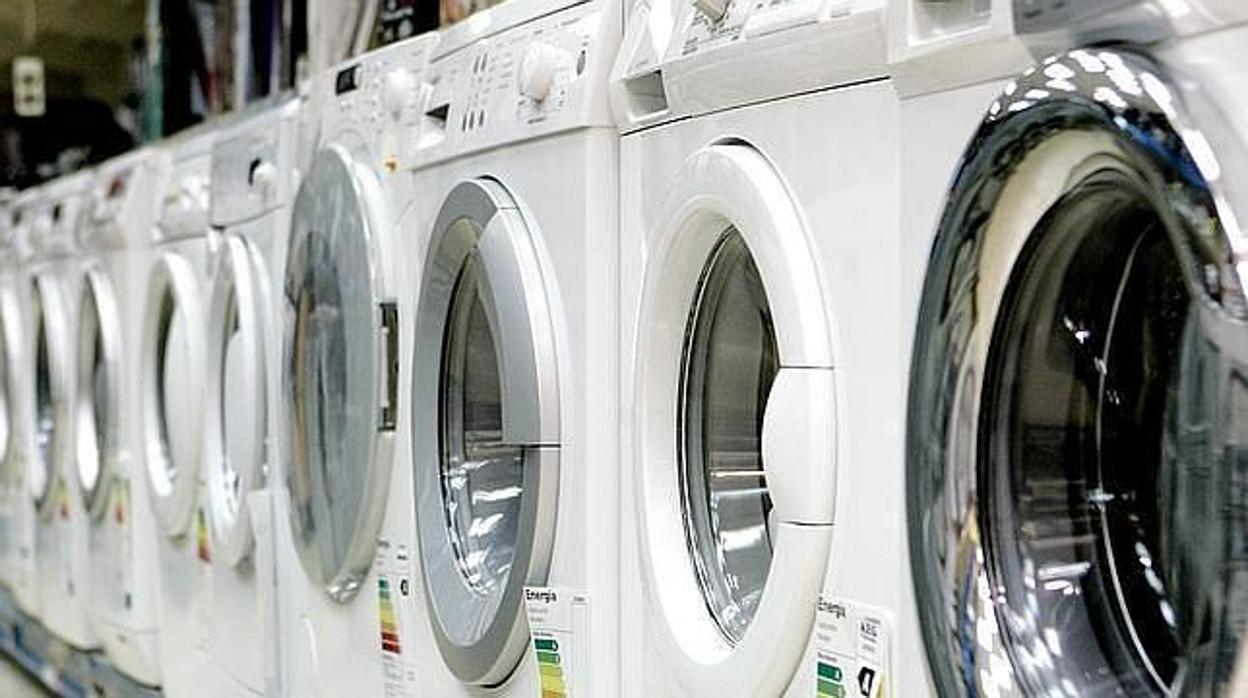 Imagen de archivo de una tienda de lavadoras