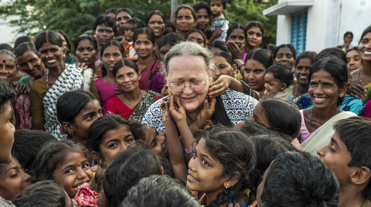 Anna Ferrer, en Anantapur en la actualidad a sus 72 años