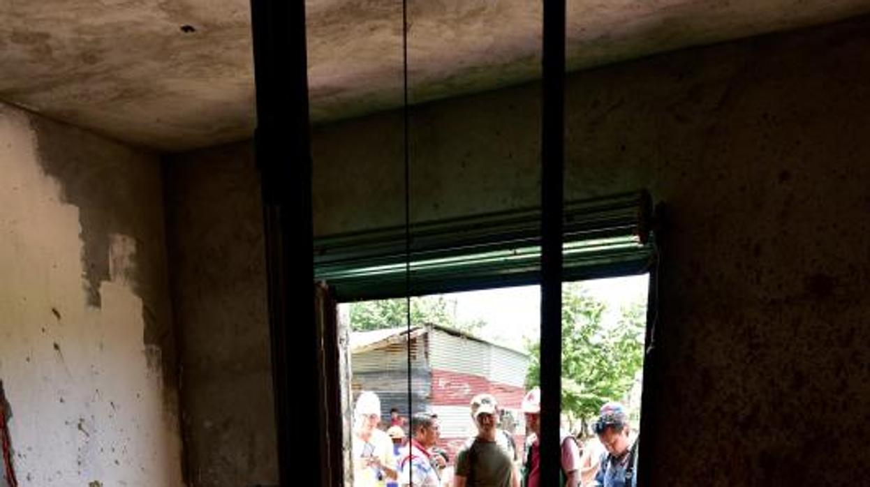 Vista general este jueves, de la casa donde fue hallado petroleo, en Macuspana (México)