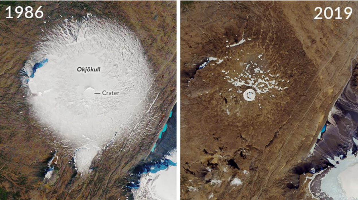 La desaparicón progesiva del glaciar Okjökull