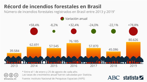 Los incendios en el Amazonas se extienden por cuatro países