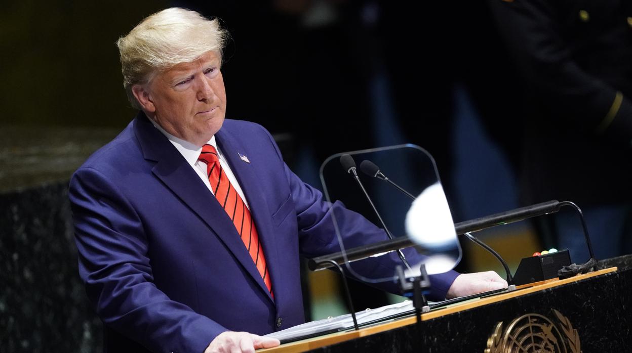 Donald Trump durante su intervención en la ONU