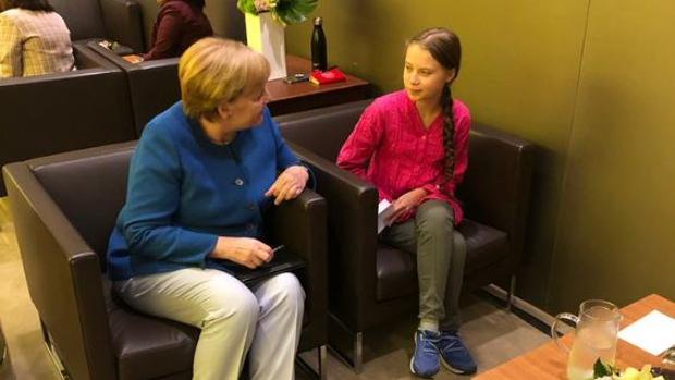 Merkel relativiza el discurso de Greta Thunberg