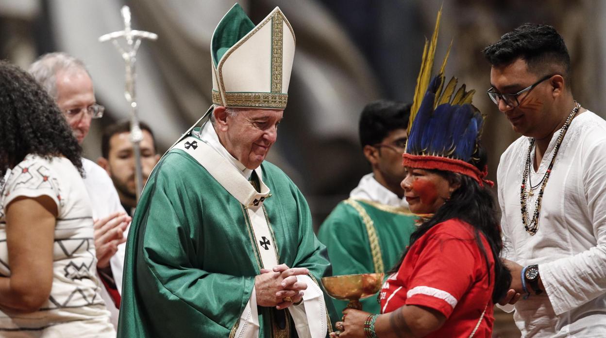 El Papa durante el Sínodo de Amazonia