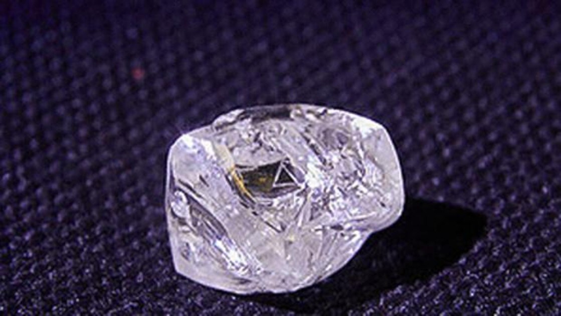 Imagen del singular diamante encontrado en Siberia