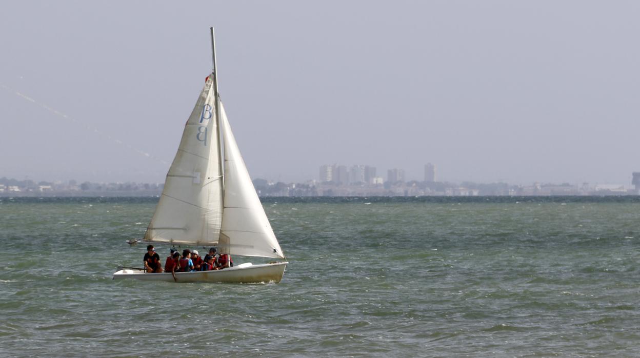 Pronostican un inminente episodio de «sopa verde» en el mar Menor