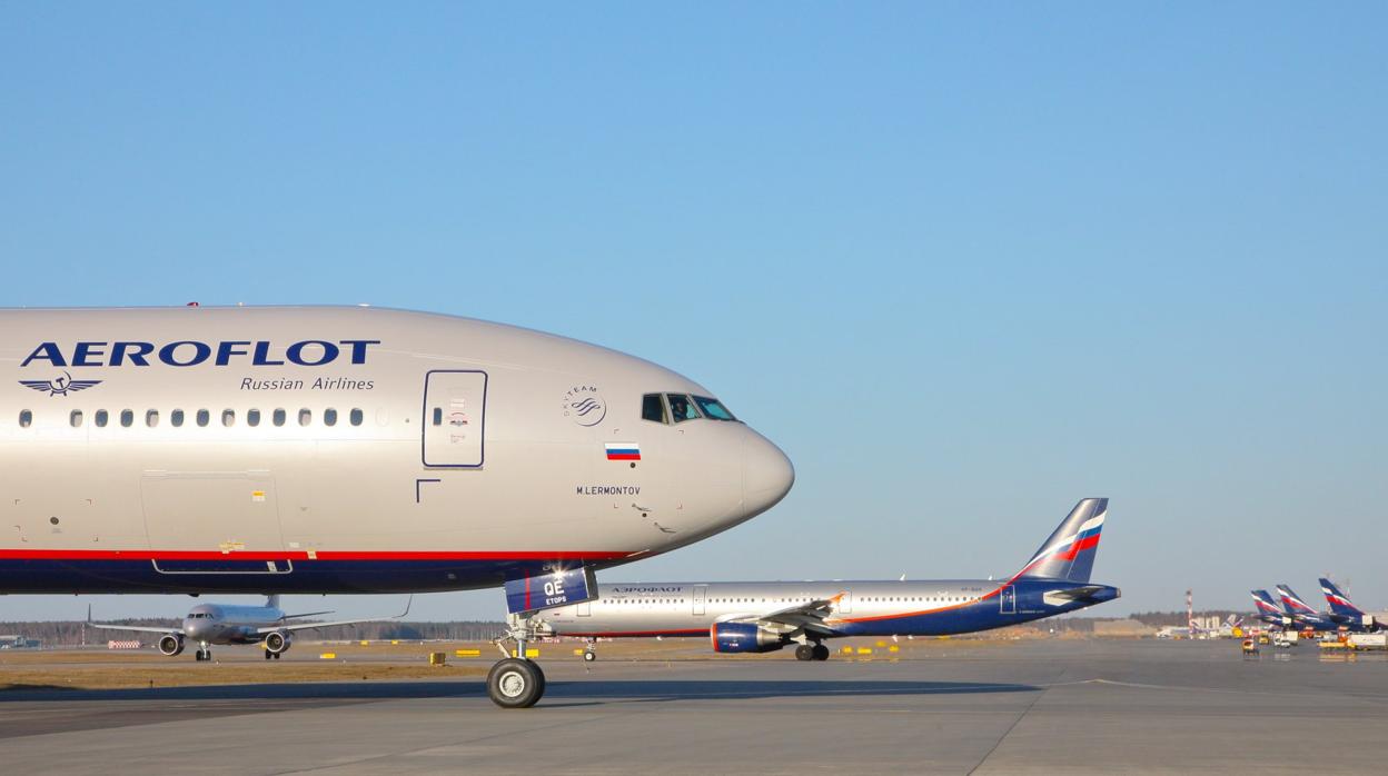 Aviones de la aerolínea rusa «Aeroflot»