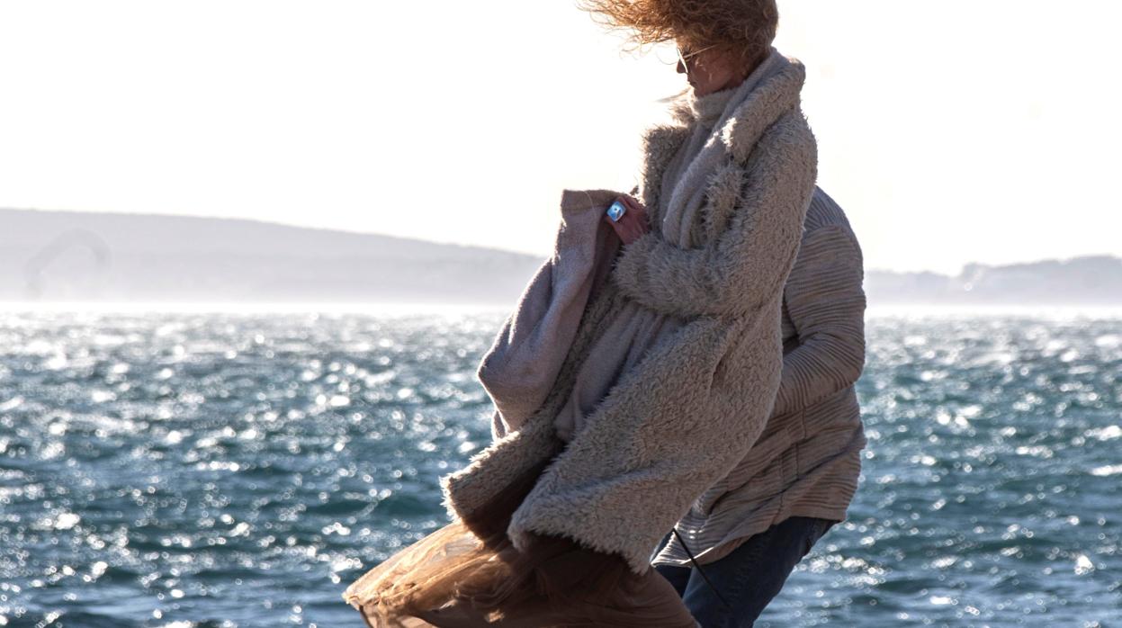 Imagen de viento, ayer, en Palma de Mallorca