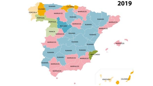 Así ha evolucionado la inmigración en España en las dos últimas décadas, provincia a provincia