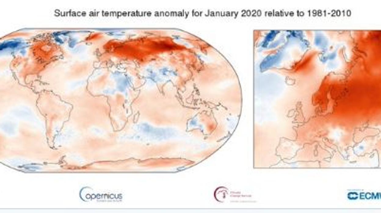 El pasado enero fue el más cálido jamás registrado